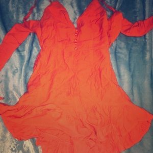 Orange vintage romper